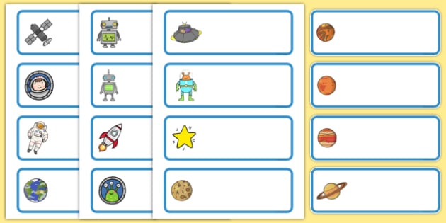 Space Name Tags | Twinkl USA (Teacher-Made) - Twinkl