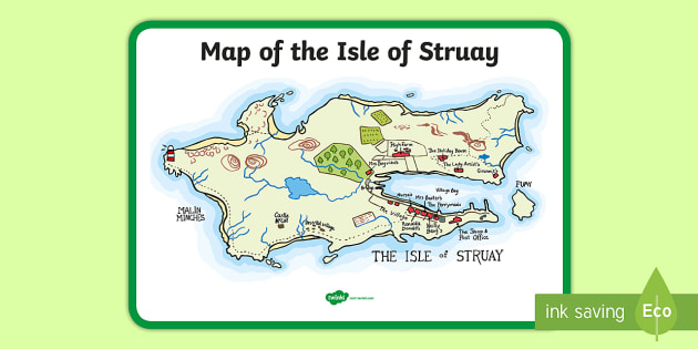 Isle Of Struay Map Map of the Isle of Struay Large Display Poster to Support Teaching 