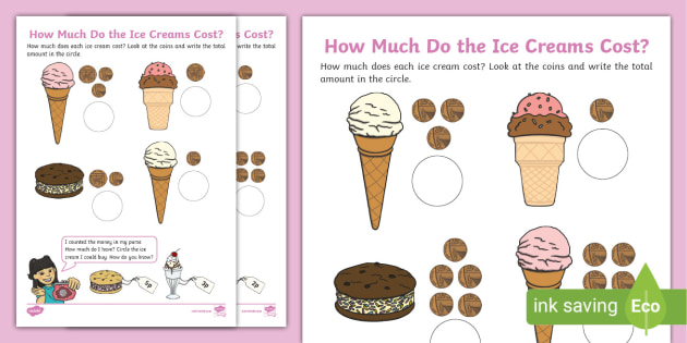 👉 Money to 5p: How Much Do the Ice Creams Cost? - Twinkl