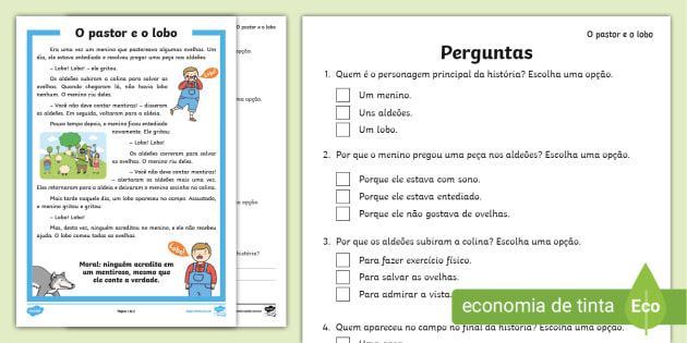 Exercício de Interpretação de Texto para o 4º Ano - Twinkl