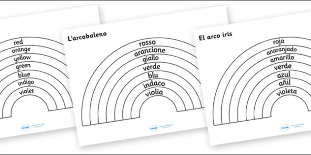Worksheet Colours Spanish<br/>