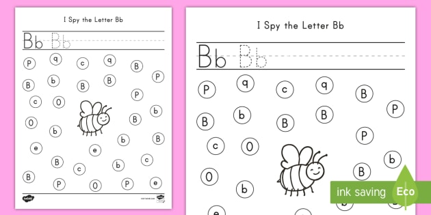 I Spy The Letter Bb Activity Alphabet Ela Teacher Made