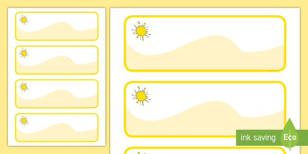 FREE! - Yellow Themed Editable Drawer-Peg-Name Labels (Colourful)