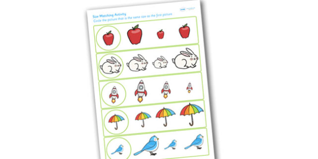Size Matching Worksheets (teacher made)