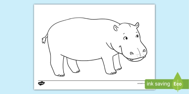 Hippo　Baby　FREE!　Twinkl　Colouring　Colouring　Sheet　Pages