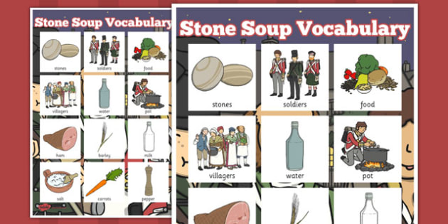 Stone Soup Vocabulary Poster Teacher Made