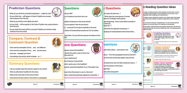 Non-fiction Reading Comprehension Question Stems