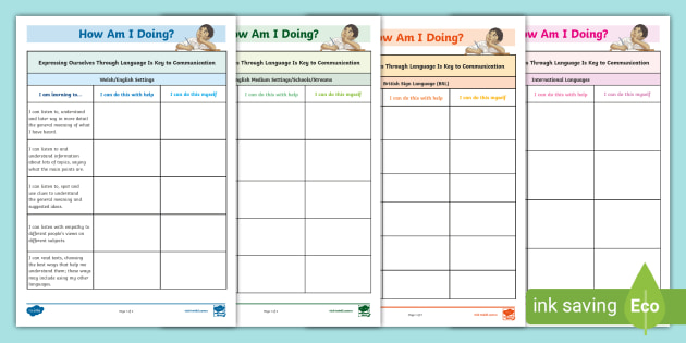 PS3 Child Speak Assessment Sheet: Expressing Ourselves Through Languages Is