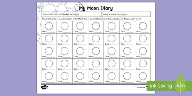 My Moon Diary Activity