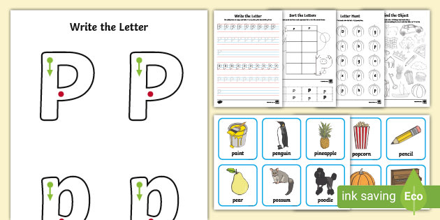 Letter P Handwriting Activity Pack (teacher made)