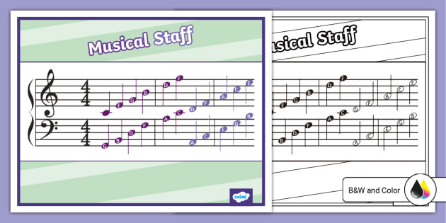 Back to School Color by Note - Treble and Bass Clef