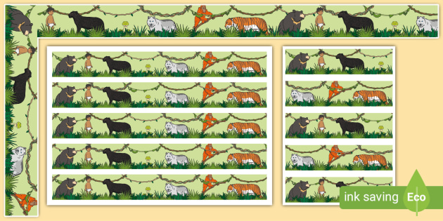 The Jungle Book A3 Display Borders (Teacher-Made)