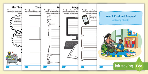 year 2 literacy worksheets read respond worksheets