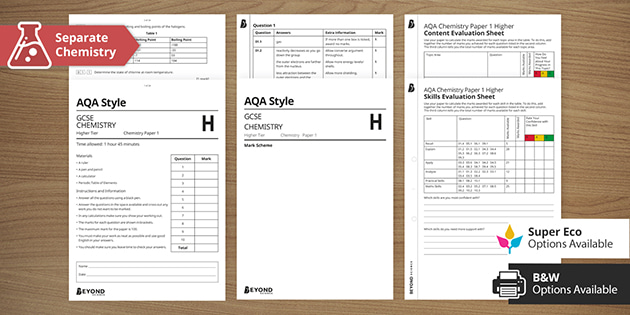 Gcse chemistry higher paper picture