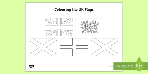 Our Country Uk Flags Coloring Page Coloring Pages Our Country Uk Flags