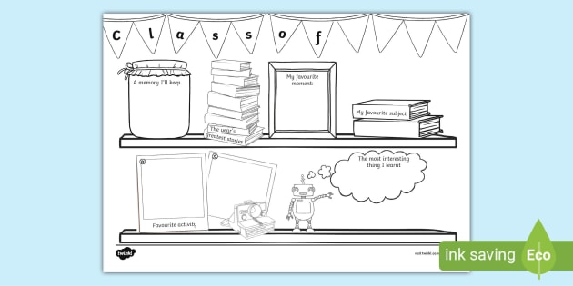 End of School Year Memories Worksheet, Fun