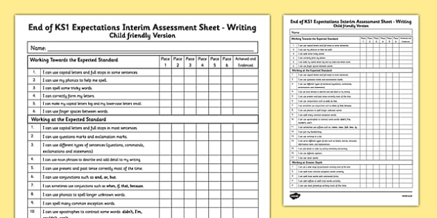 handwriting intervention booklet End Sheet Expectations of KS1  *NEW* Writing  (Child Tracking