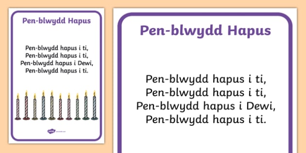 How To Sing Happy Birthday In Welsh Teaching Wiki