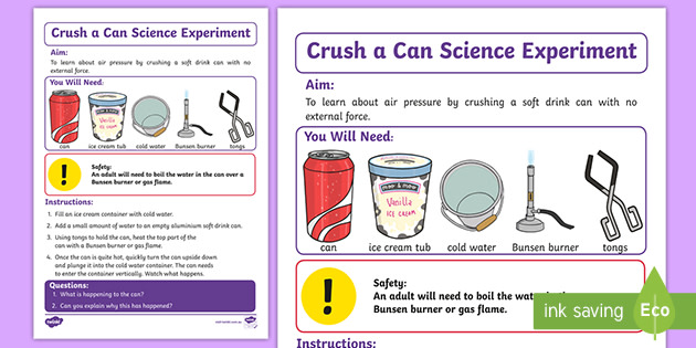 Crush A Can Science Experiment Teacher Made