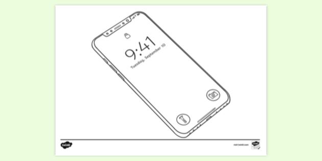 Iphone 11 Colouring Page Colouring Colouring Sheets