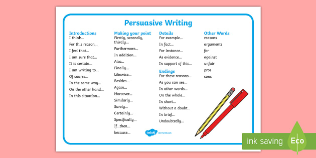 persuasive speech structure ks2