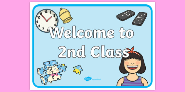 Welcome to 2nd Class Display Poster-Irish