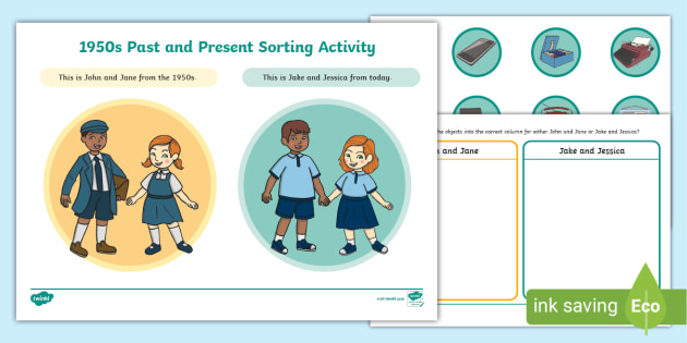 1950s Past and Present Sorting Activity (teacher made)