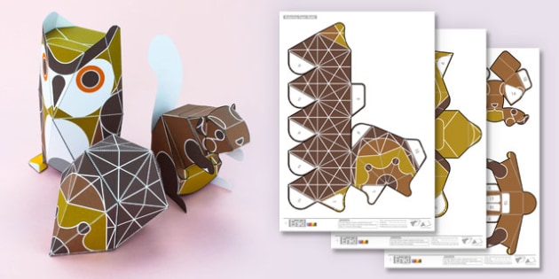 Free Printable 3d Paper Animals PRINTABLE TEMPLATES