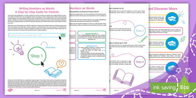 👉 Writing Numbers as Words: A Step-by-Step Guide for Parents