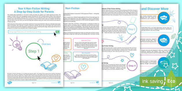 Year 4 Non Fiction Writing A Step by Step Guide For Parents