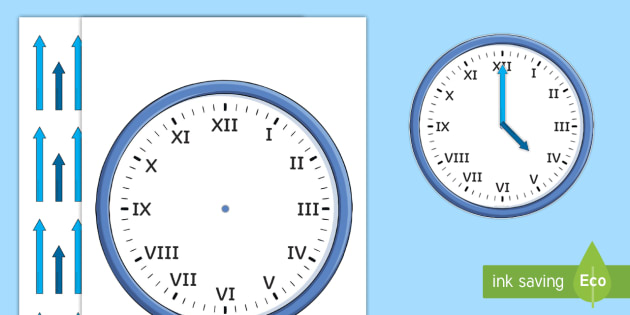 Free Roman Numerals Clock Teacher Made