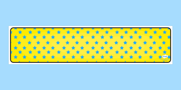 Free Yellow With Blue Stars Editable Display Banner