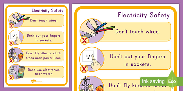 Electricity Safety Poster teacher Made 