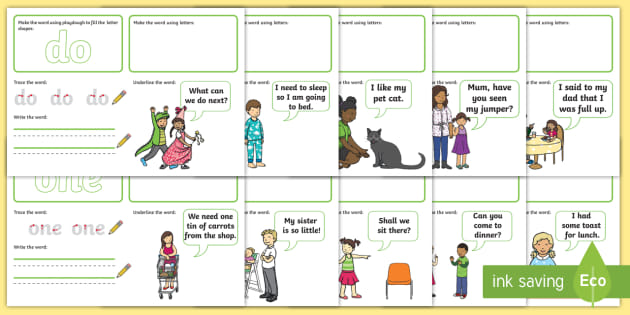 Phase 4 Phonics Tricky Words Make Read Write Activity Mat