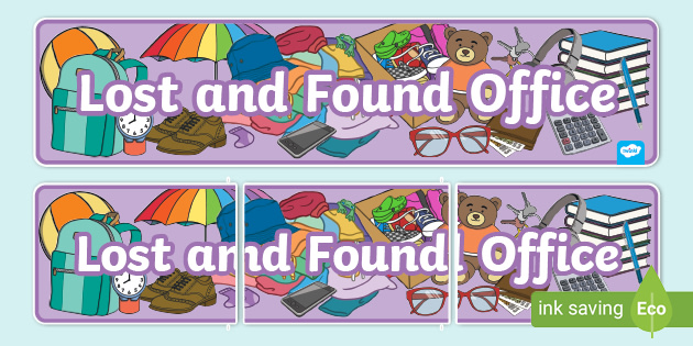 Lost and Found Office Display Banner - Lost Property Role Play Banner