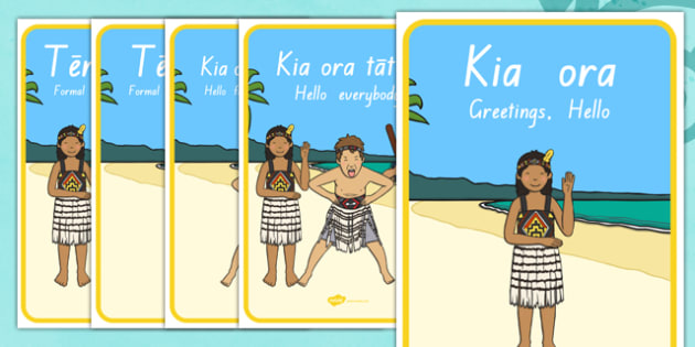 Greetings Display Posters - Te Reo Māori Resources, Greetings