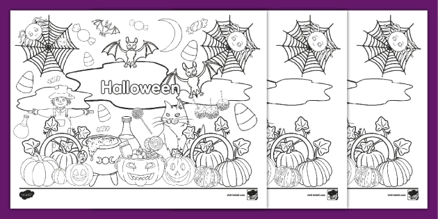 Halloween Doodle Coloring Sheets | Resource | Twinkl USA