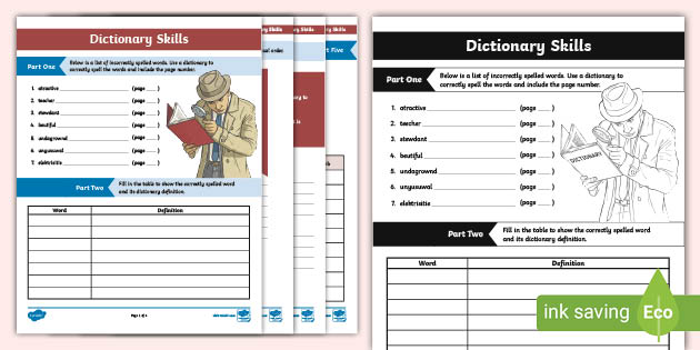 dictionary skills activity teacher made