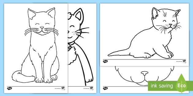 Kittens and Cats Colouring Sheets - Printable Sheets