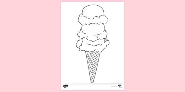 FREE! - Ice Cream Colouring Page for Children | Colouring Sheets