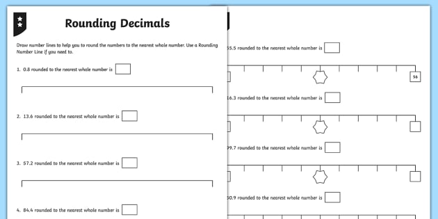 rounding decimals differentiated worksheets teacher made