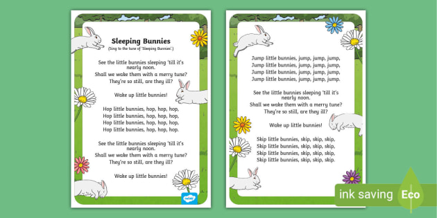 sleeping-bunnies-nursery-rhyme-poster