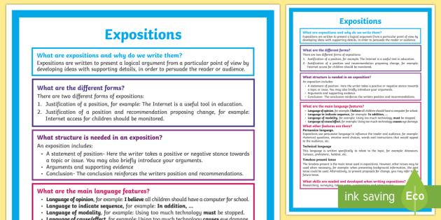 What Is An Exposition A4 Display Poster Teacher Made