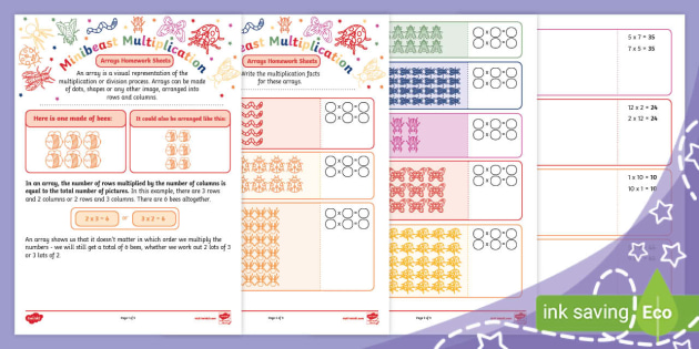 Multiplication Arrays Worksheets No Prep Printables By The Froggy