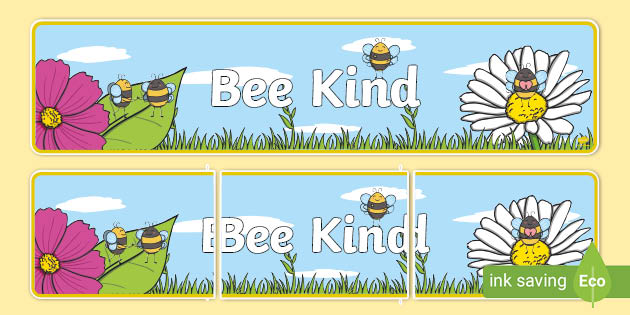 Bee Kind Display Banner (teacher made)