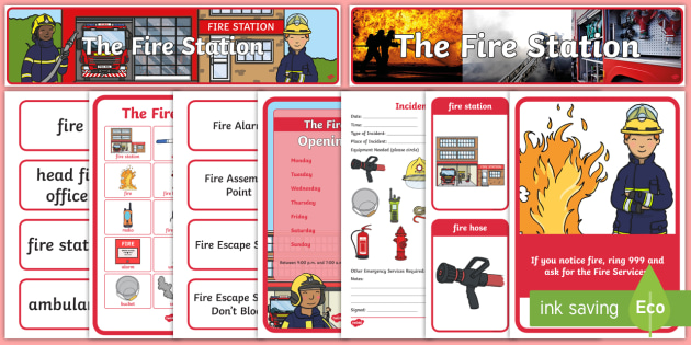 The Fire Station Aistear Display Pack (teacher made)