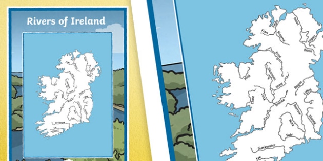 Rivers Of Ireland Map Rivers Of Ireland Map (Teacher Made)