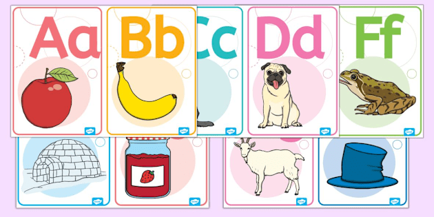 Colorful Alphabet Posters for classroom or home 【教室・おうち用