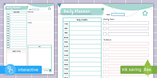 Daily Planner With To-Do List | Twinkl Busy Bees - Twinkl