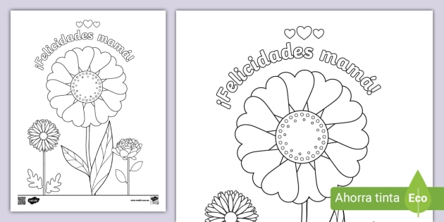 Día de las Madres - hoja para colorear (teacher made) d-a-de-las-madres-hoja-para-colorear-teacher-made